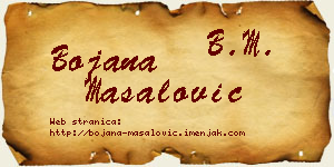 Bojana Masalović vizit kartica